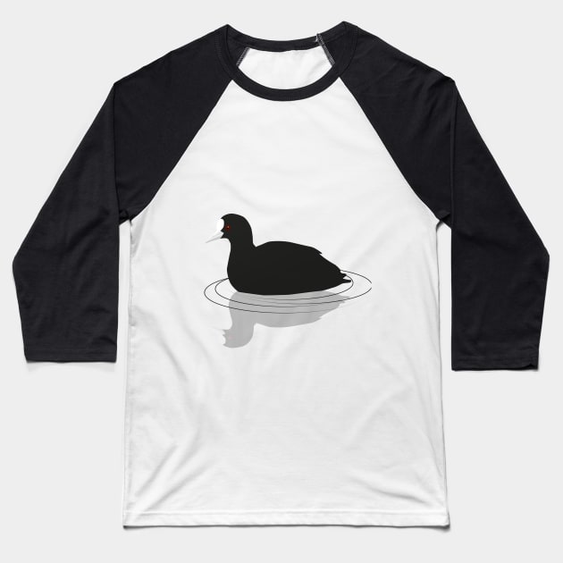 Common coot vector Baseball T-Shirt by Bwiselizzy